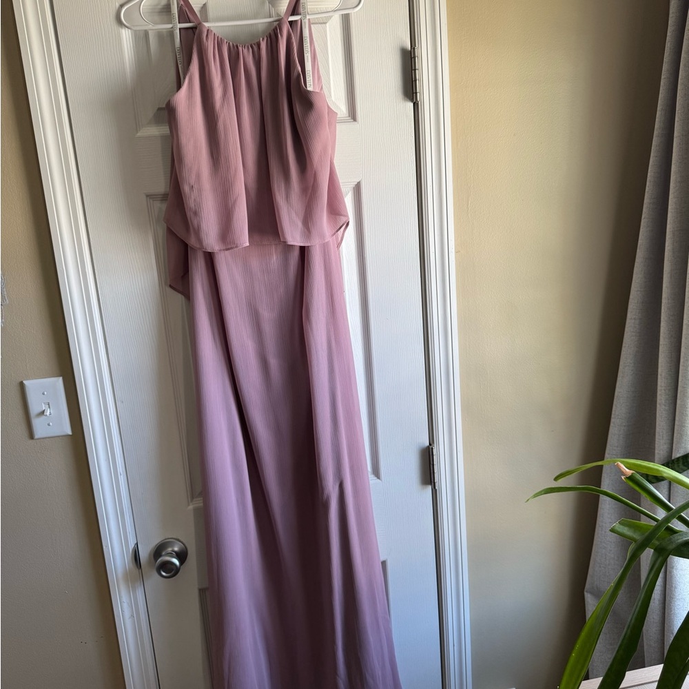 David's Bridal Pink Spaghetti Strap Sundress for Weddings